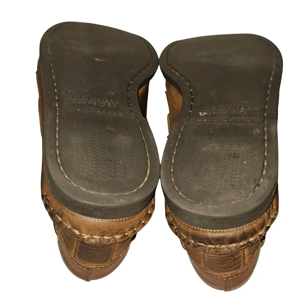 Sperry‎ Top-Sider Mens 12 M Authentic Original Brown Leather Boat Shoes 0195412